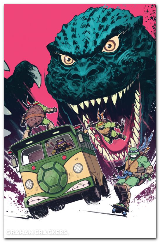 Teenage Mutant Ninja Turtles X Godzilla #3 (2025) cover d wijngaard virgin variant