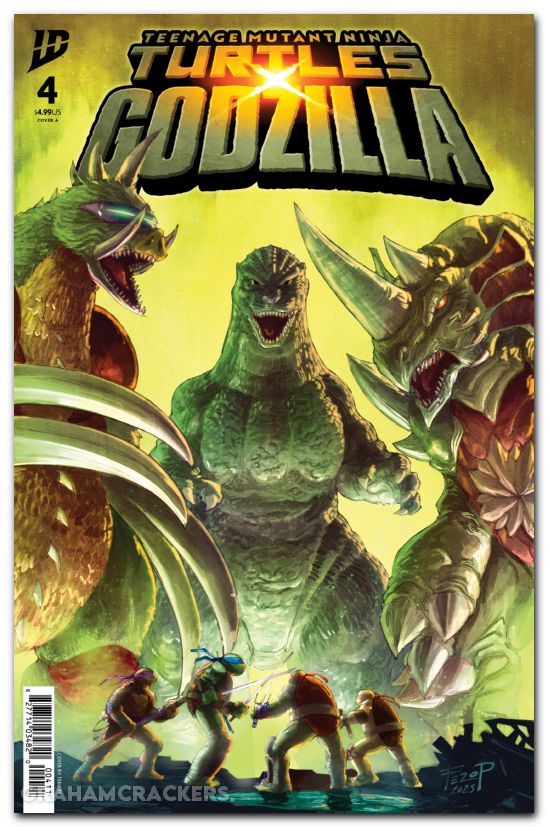 Teenage Mutant Ninja Turtles X Godzilla #4 (2025) cover a