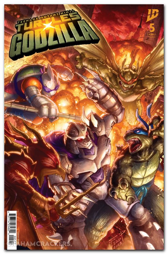 Teenage Mutant Ninja Turtles X Godzilla #5 (2025) cover a