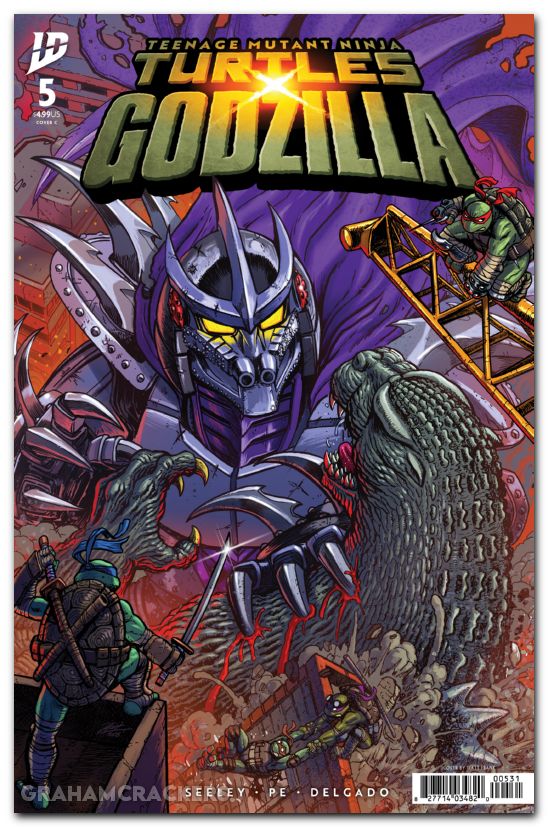 Teenage Mutant Ninja Turtles X Godzilla #5 (2025) cover c frank variant