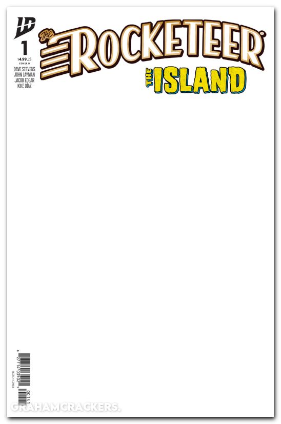 Rocketeer The Island #1 (2026) cover d blank sketch variant
