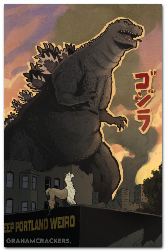 Godzilla Vs America Portland #1 (2026) cover d yarsky virgin variant