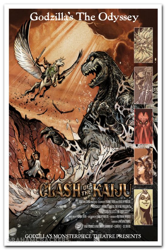 Godzillas Monsterpiece Theatre Presents #2 (2026) Godzillas The Odyssey cover c tunica movie homage variant