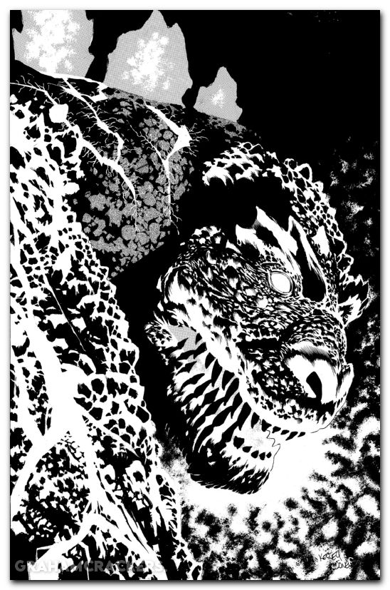 The Horror Of Godzilla #1 (2026) cover f jones b&w variant