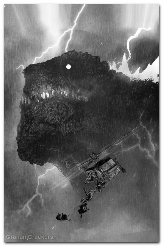 The Horror Of Godzilla #2 (2026) cover c jones b&w virgin variant