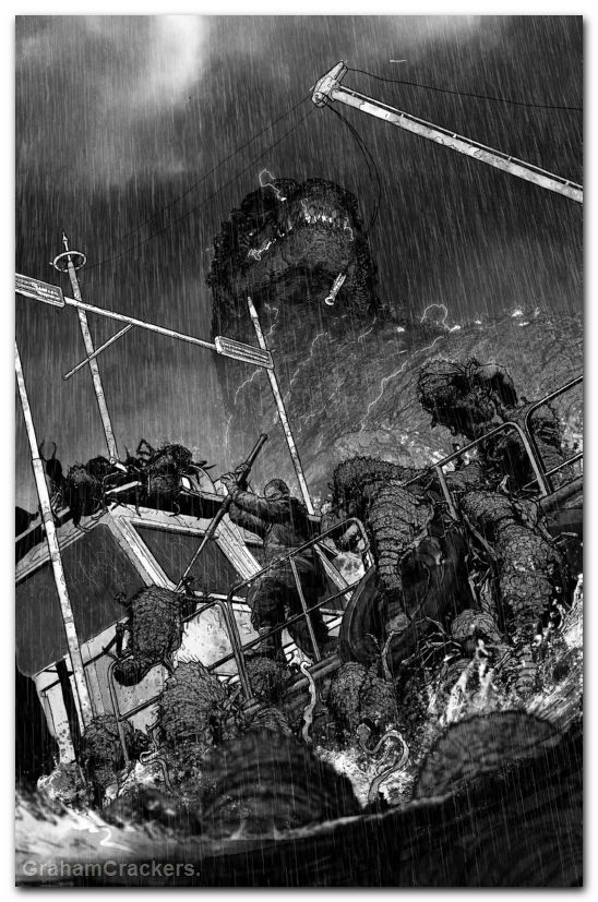 The Horror Of Godzilla #3 (2026) cover c jones b&w virgin variant
