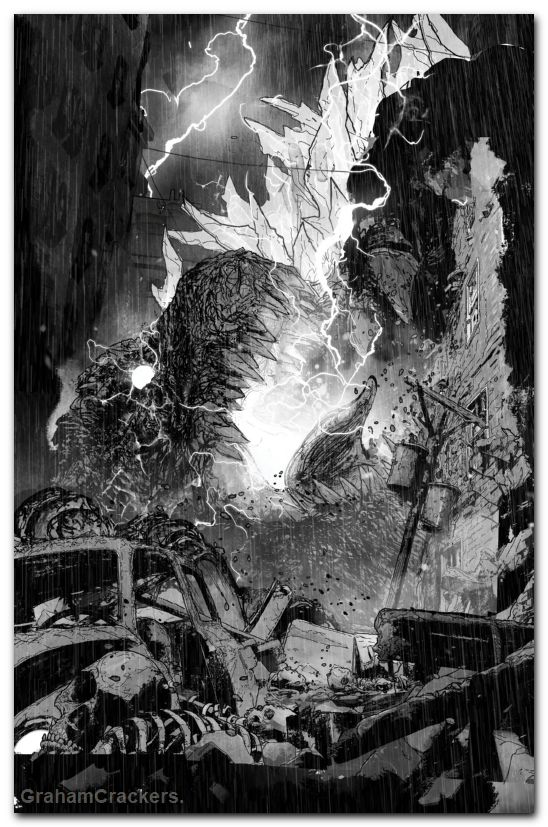 The Horror Of Godzilla #4 (2026) cover c jones b&w virgin variant