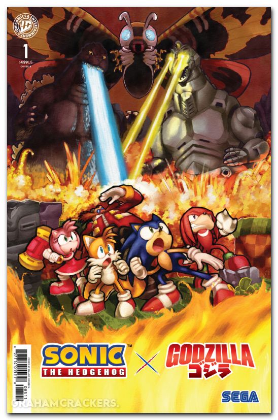 Sonic The Hedgehog X Godzilla #1 (2026) cover b fonseca variant