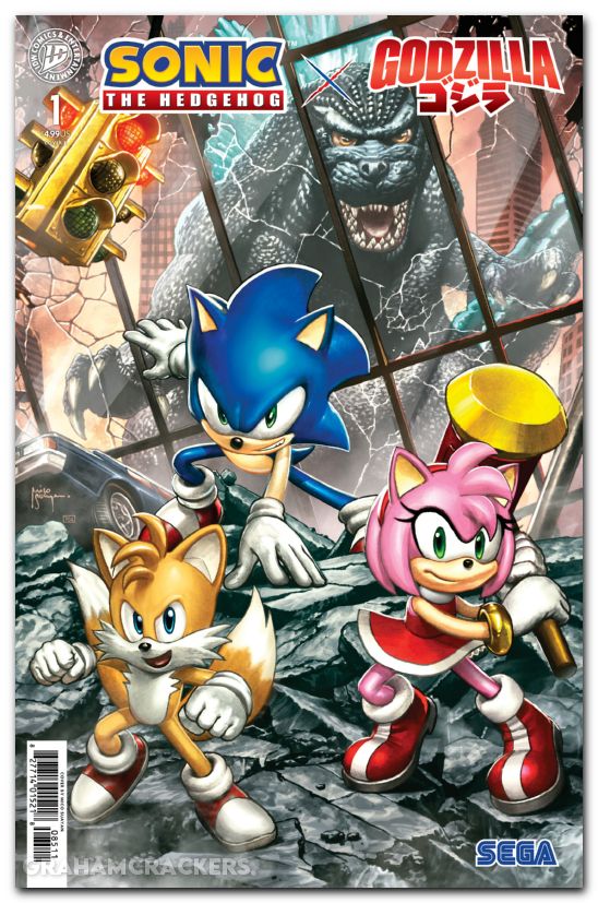 Sonic The Hedgehog X Godzilla #1 (2026) cover e suayan variant