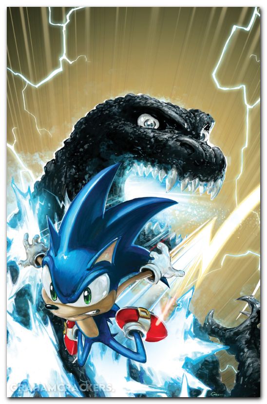 Sonic The Hedgehog X Godzilla #1 (2026) cover i crain virgin variant