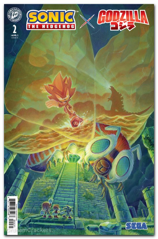 Sonic The Hedgehog X Godzilla #2 (2026) cover c haines variant