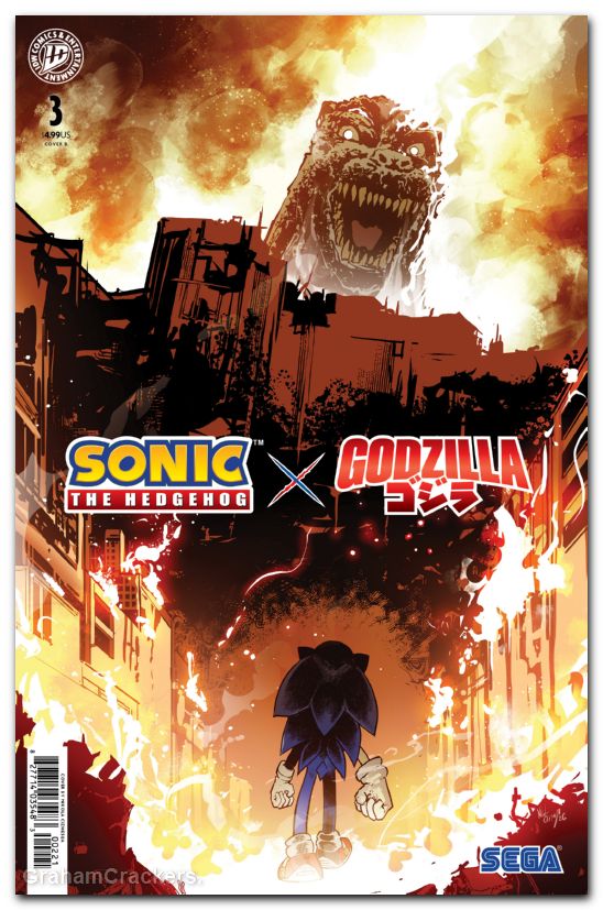 Sonic The Hedgehog X Godzilla #3 (2026) cover b cizmesija variant