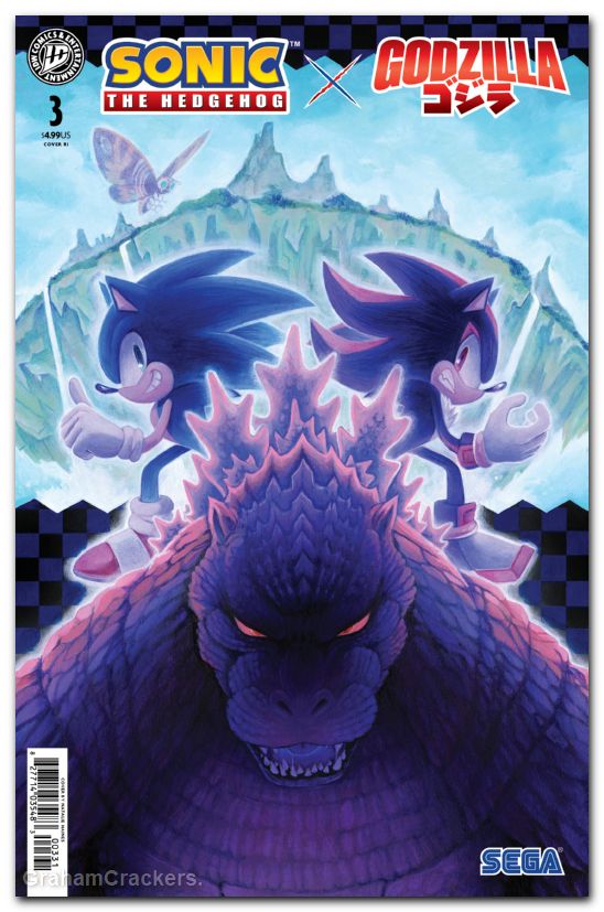 Sonic The Hedgehog X Godzilla #3 (2026) cover c haines variant