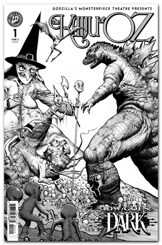Godzillas Monsterpiece Theatre Presents #4 (2026) The Kaiju Of Oz cover d ayala idw goes dark variant
