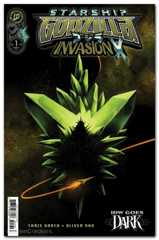 Starship Godzilla Invasion X #1 (2026) cover c fullerton idw goes dark variant