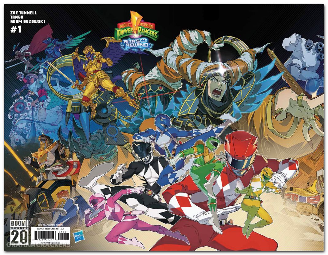 Mighty Morphin Power Rangers Ritas Rewind #1 (2025) cover c game art virgin foil variant