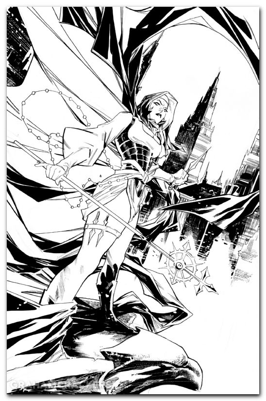 Marian Heretic #2 (2025) cover g lashley b&w virgin variant