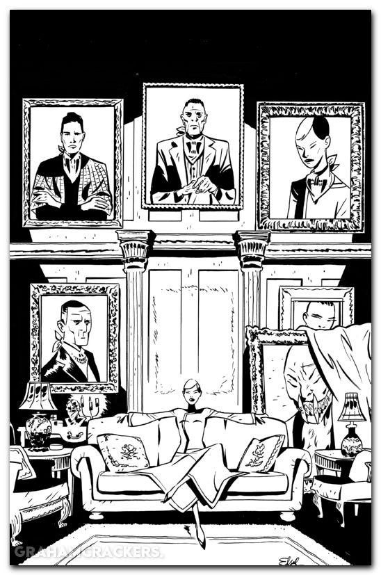 Fall Of The House Of Slaughter #1 (2026) cover d charretier b&w virgin variant