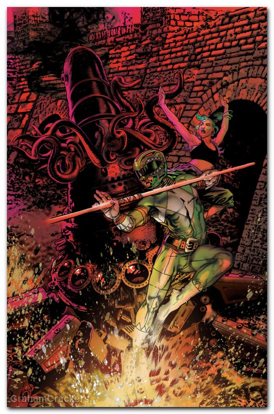 Power Rangers Green #2 (2026) cover d harris foil virgin variant