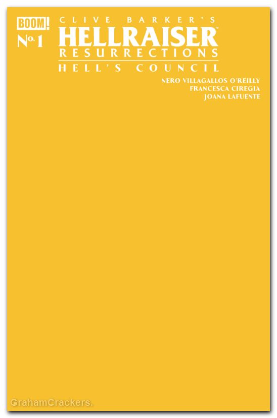 Hellraiser Resurrections Hells Council #1 (2026) cover c yellow blank sketch variant