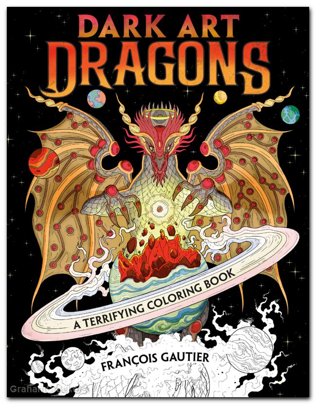 Dark Art Dragons Coloring Book