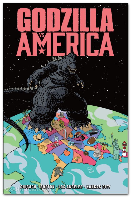 Godzilla Vs America TPB #01 Boston Chicago Kansas City Los Angeles