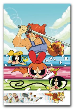 Thundercats Powerpuff Girls #1 (2025) cover k engle virgin variant