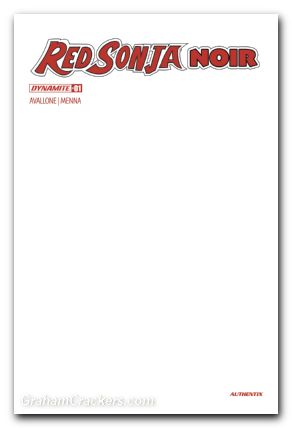 Red Sonja Noir #1 (2025) cover d blank authentix