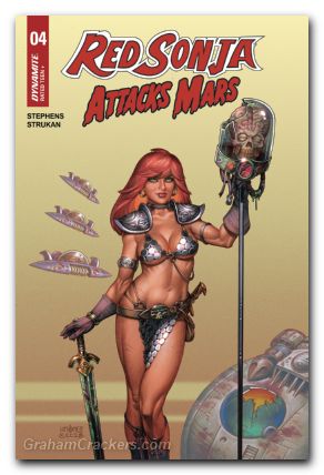 Red Sonja Attacks Mars #4 cover a linsner