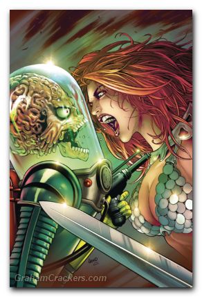 Red Sonja Attacks Mars #4 cover h land virgin variant