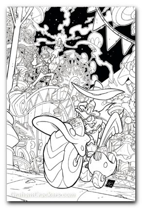 Darkwing Duck #1 (2025) cover p cangialosi line art virgin variant