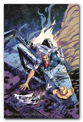 Silverhawks #2 (2025) cover s cousens battle damage virgin variant