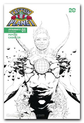 Captain Planet #1 (2025) cover l lee line art variant