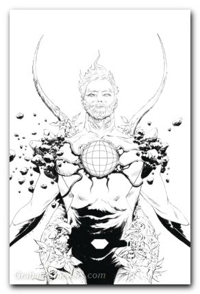 Captain Planet #1 (2025) cover n lee line art virgin variant