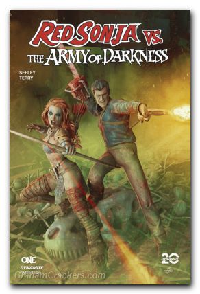 Red Sonja Vs The Army Of Darkness #1 (2025) cover k barends foil variant