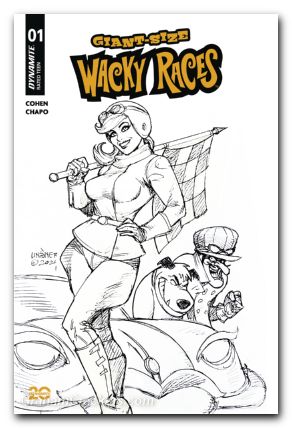 Giant-Size Wacky Races #1 cover g linsner line art variant