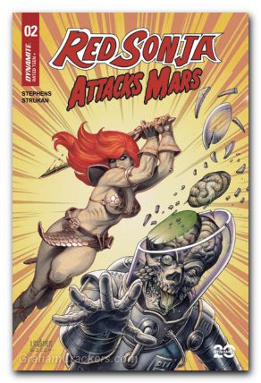 Red Sonja Attacks Mars #2 cover a linsner