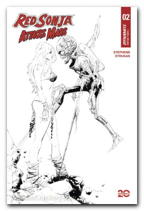 Red Sonja Attacks Mars #2 cover e lee line art variant