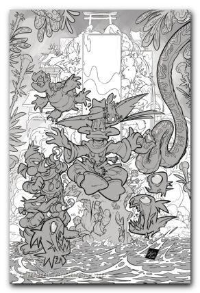 Darkwing Duck #3 (2025) cover k cangialosi line art virgin variant