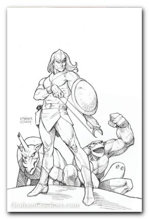 Herculoids #3 (2025) cover m linsner line art virgin variant