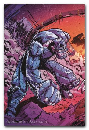 Silverhawks #4 (2025) cover o cousens battle damage virgin variant