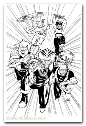 Thundercats Lost #1 cover n henry line art virgin variant