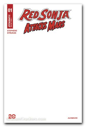 Red Sonja Attacks Mars #1 cover d blank authentix