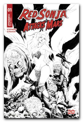 Red Sonja Attacks Mars #1 cover f lee line art variant