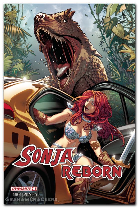 Sonja Reborn #1 (2025) cover n land foil variant