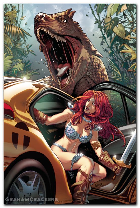 Sonja Reborn #1 (2025) cover p land foil virgin variant