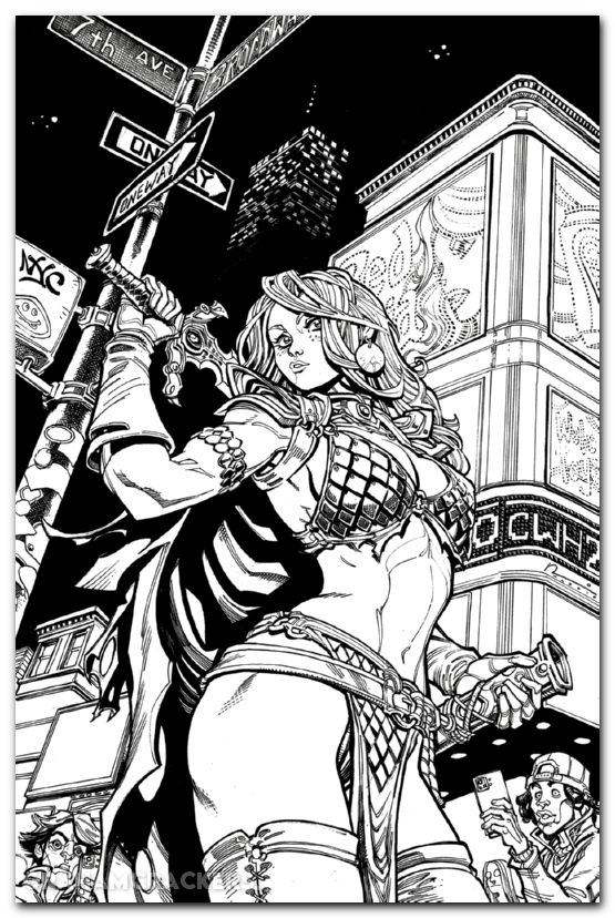 Sonja Reborn #1 (2025) cover q hardin line art virgin variant
