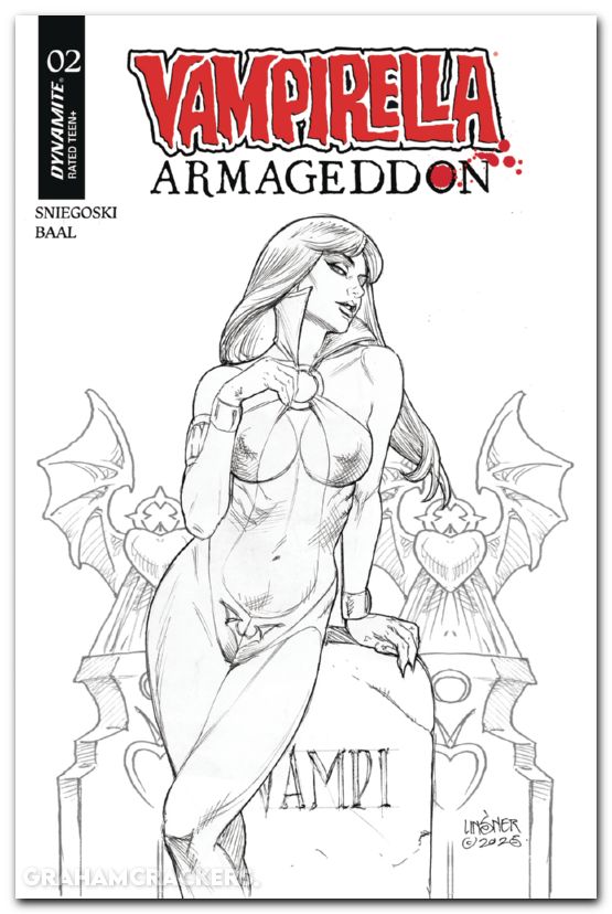 Vampirella Armageddon #2 (2025) cover k linsner line art variant
