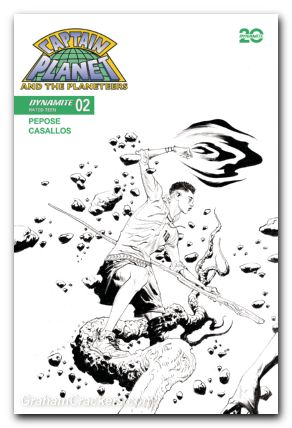 Captain Planet #2 (2025) cover g lee line art variant