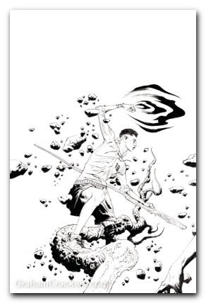 Captain Planet #2 (2025) cover i lee line art virgin variant